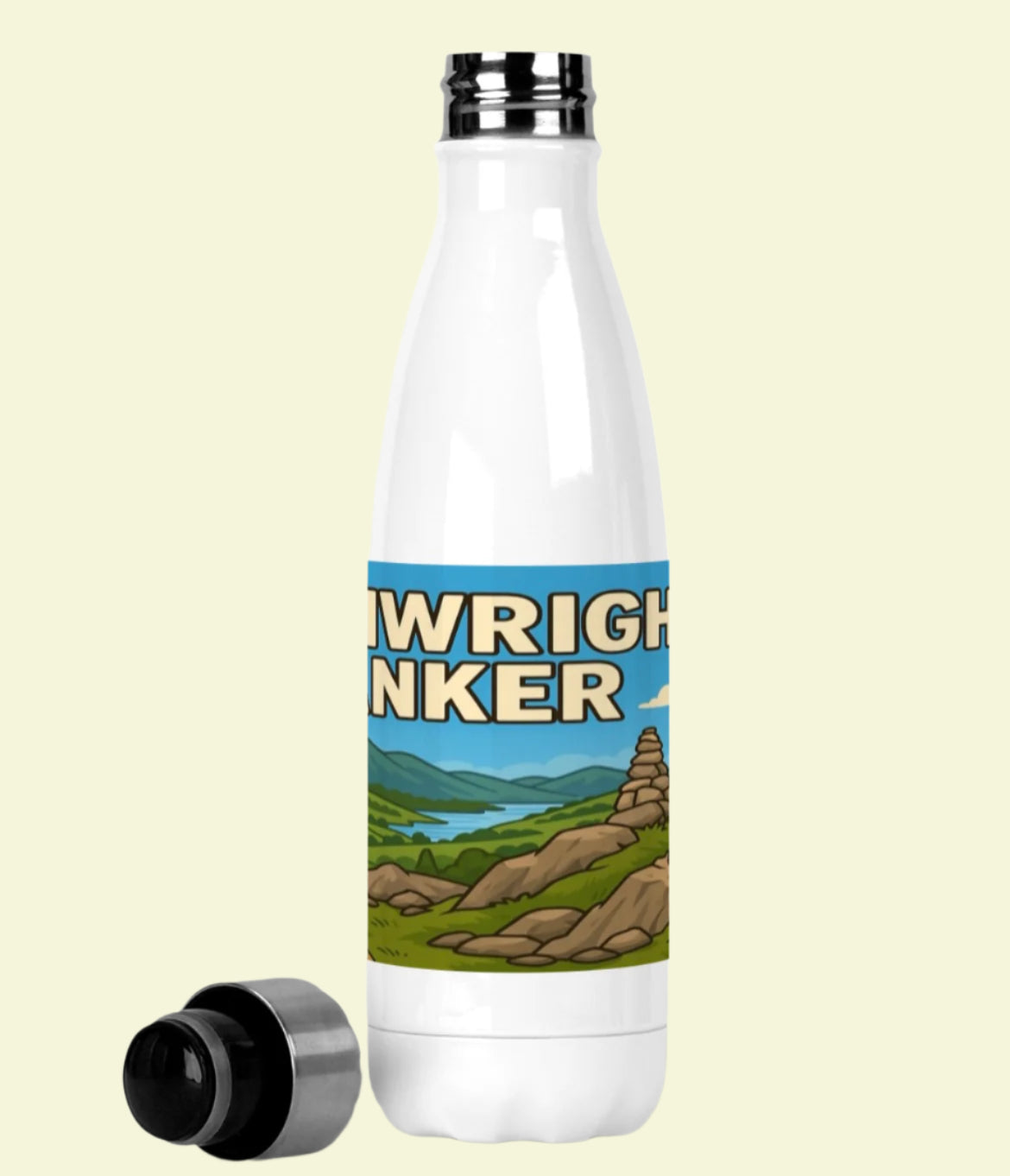 Novelty Lake District 500ml bottle for ladies who hike Wainwrights - Wainwright Wanker