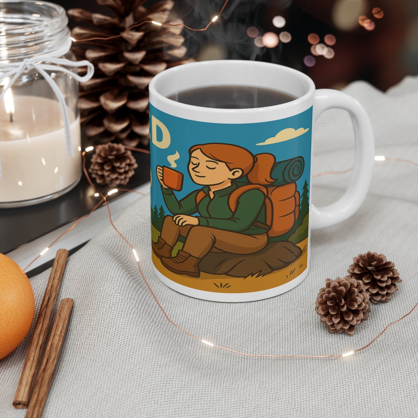 Brewed For The Wild - Perfect Gift for Nature Lovers, Hiking, Camping, Relaxation, Coffee Time - 11oz Mug - For Her