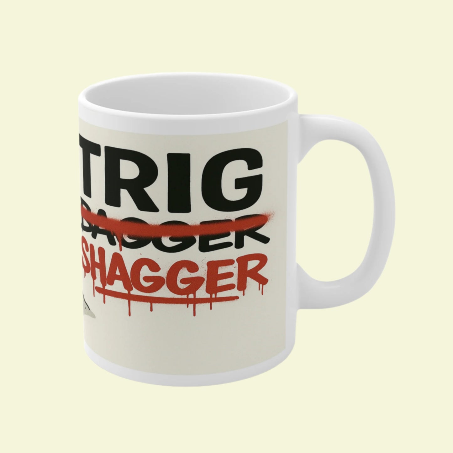 Walking and hiking ceramic mug for her - Trig Bagger theme
