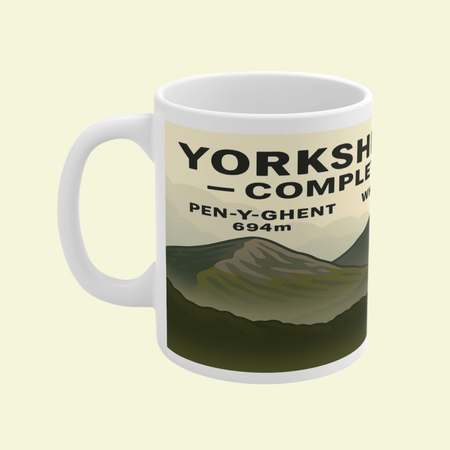 Novelty ceramic mug for him - Yorkshire 3 Peaks hiking gift