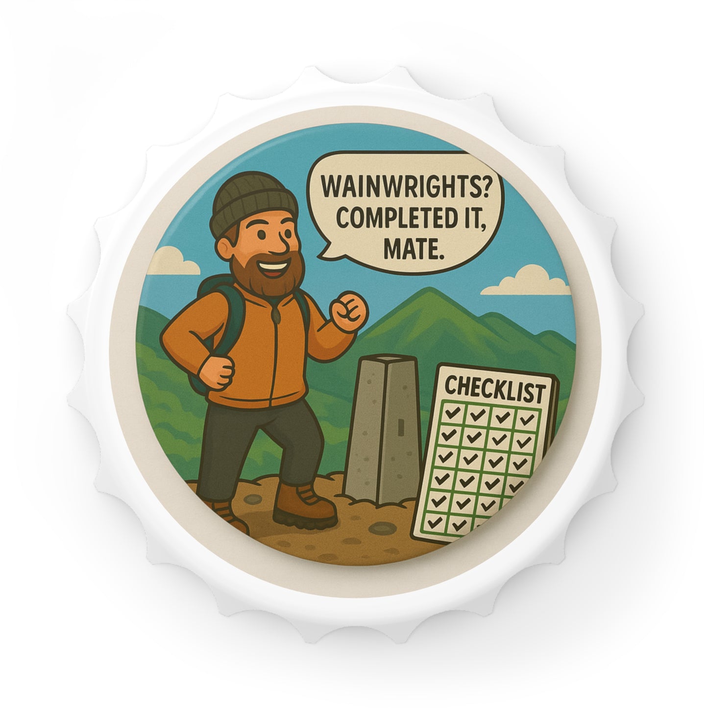 Wainwrights Completed It Mate Bottle Opener For Him - Funny Hiking Gift Magnetic Beer Opener for Walkers and Outdoor Lovers