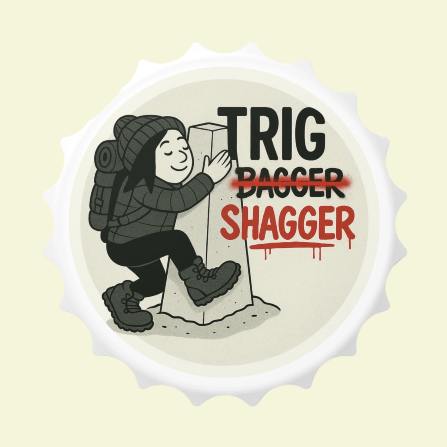 Trig Bagger fridge bottle opener for women - outdoors theme