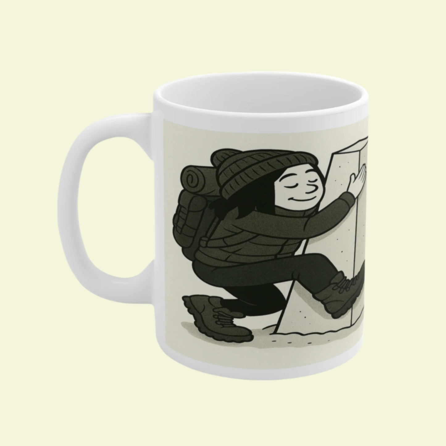 Funny outdoors ceramic mug for female walkers - Trig Bagger
