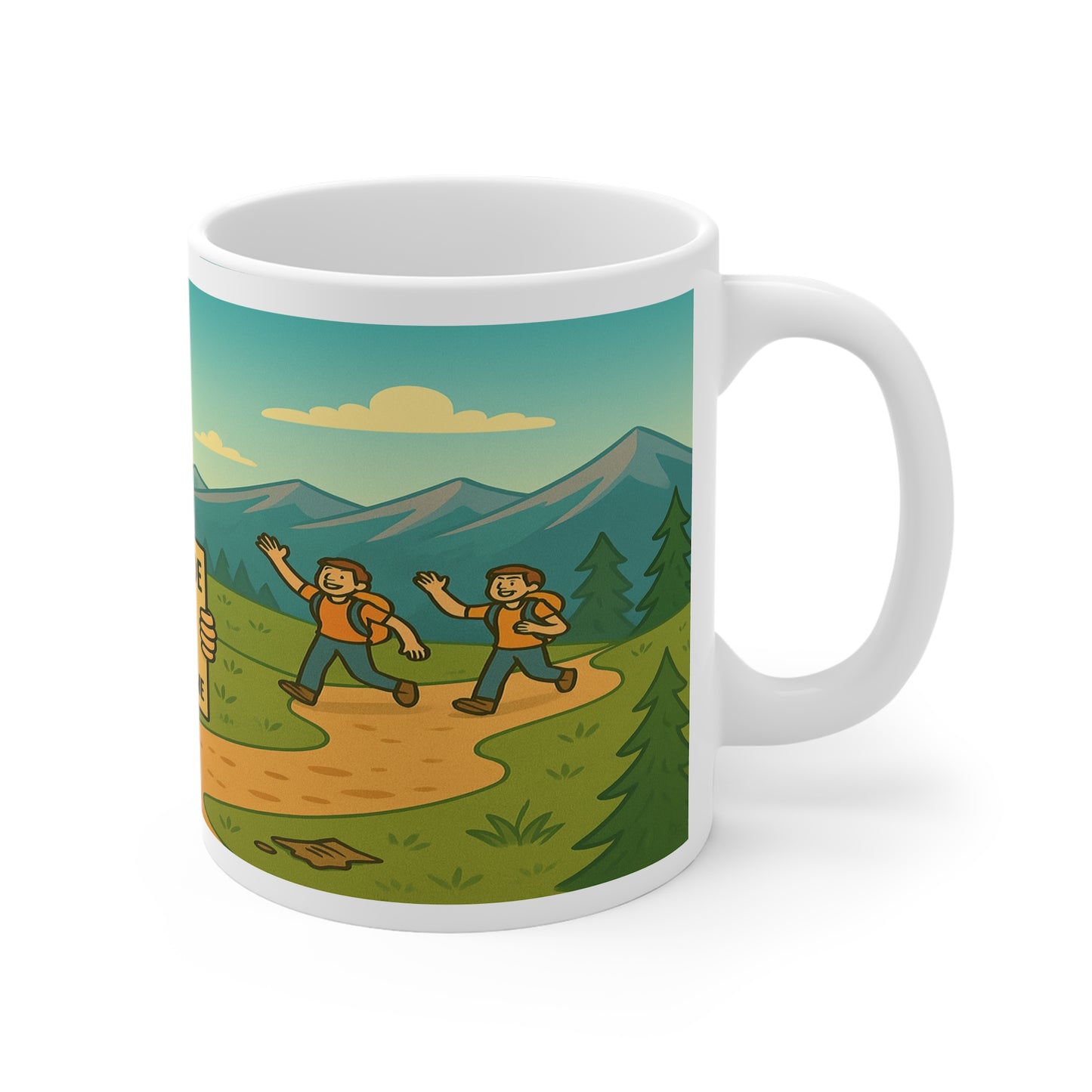 I Go Outside to Avoid People - Perfect Gift for Nature Lovers, Hiking, Camping, Relaxation, Coffee Time - 11oz Mug - For Her