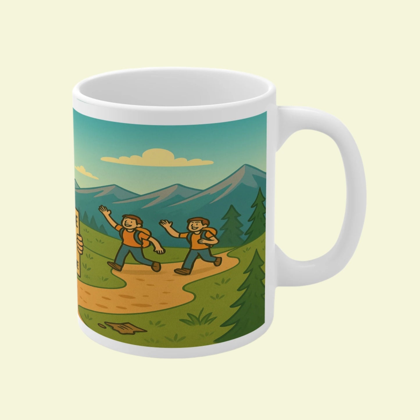 Ceramic mug for hikers who hate people - The Obese Hiker