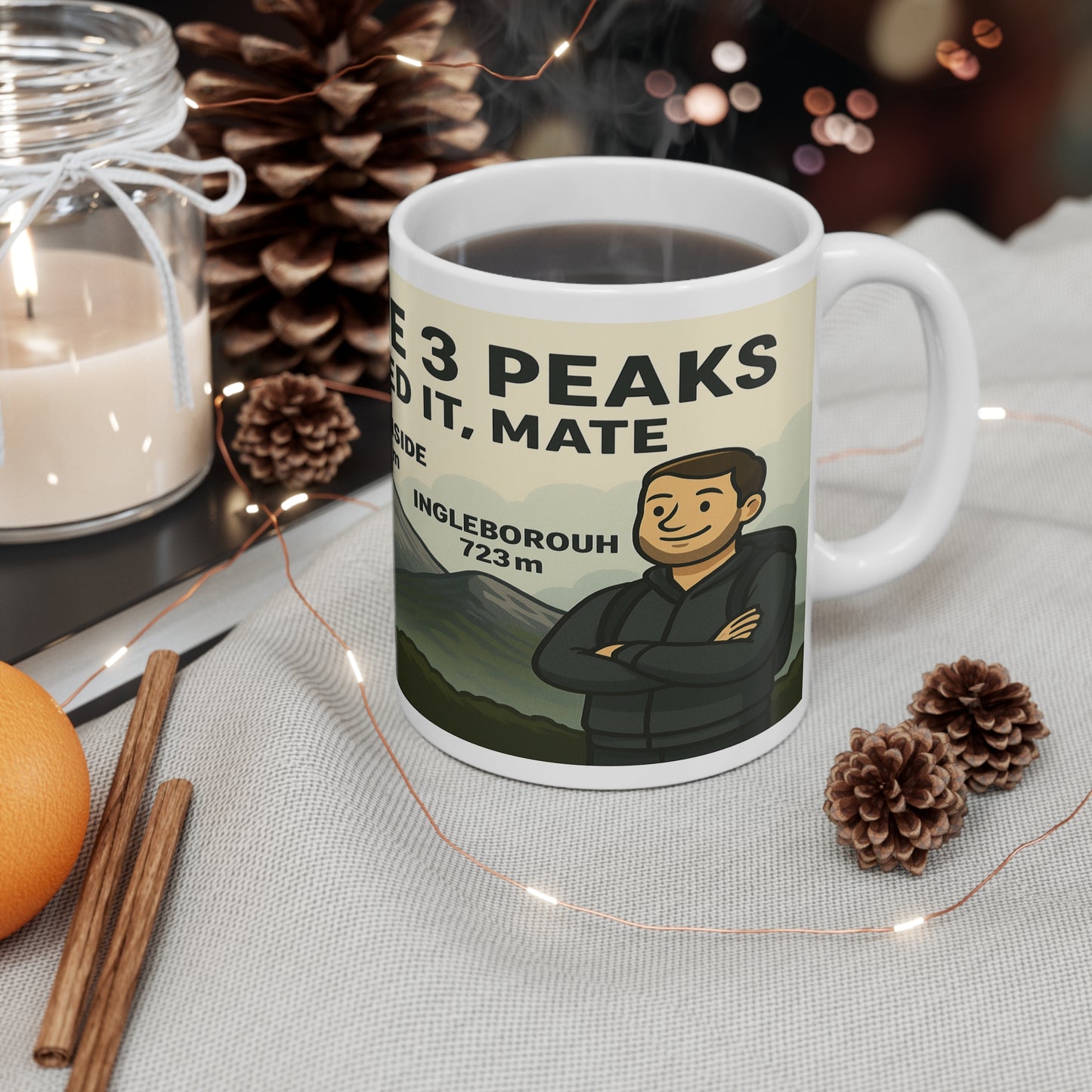 Yorkshire 3 Peaks – Completed It, Mate Mug For Him - Funny Adventure Cup for Hikers | Outdoor Gift for Nature Lovers and Walkers