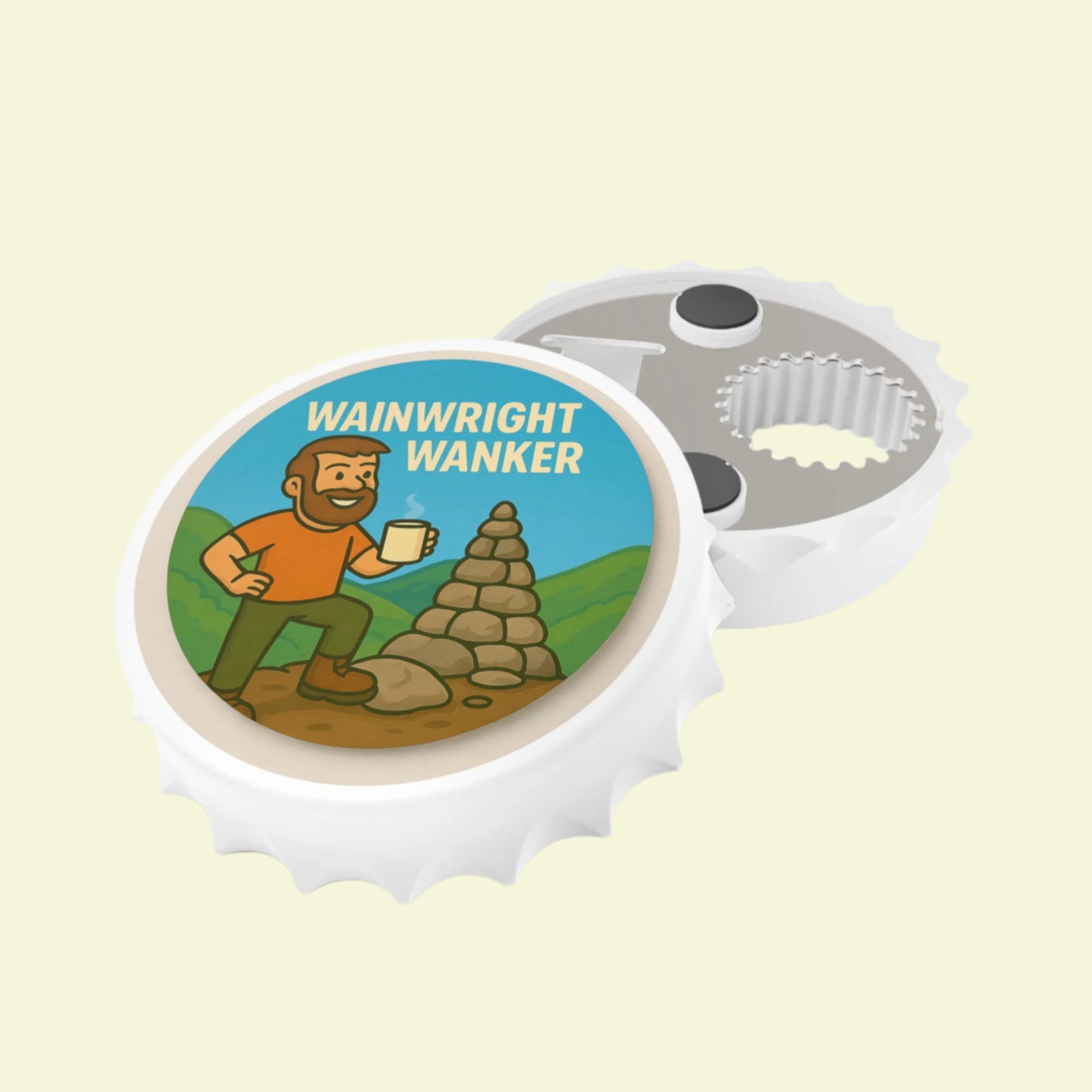 Novelty Lake District bottle opener for guys who hike Wainwrights - Wainwright Wanker