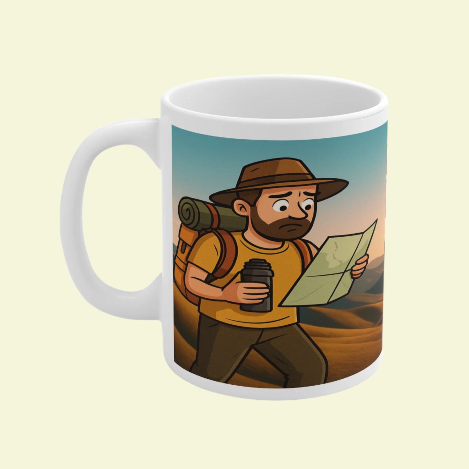 I'd Rather Be Lost With Coffee coffee mug - ceramic style for outdoorsy men
