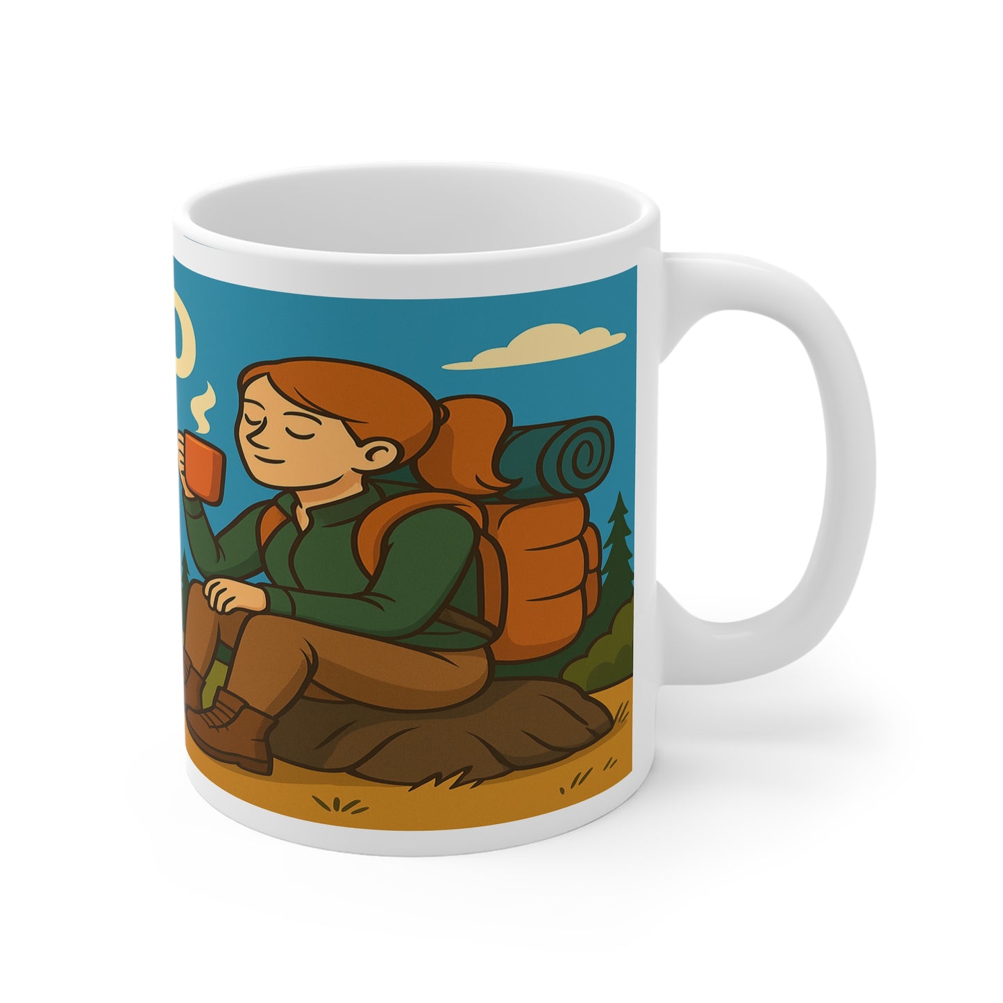 Brewed For The Wild - Perfect Gift for Nature Lovers, Hiking, Camping, Relaxation, Coffee Time - 11oz Mug - For Her