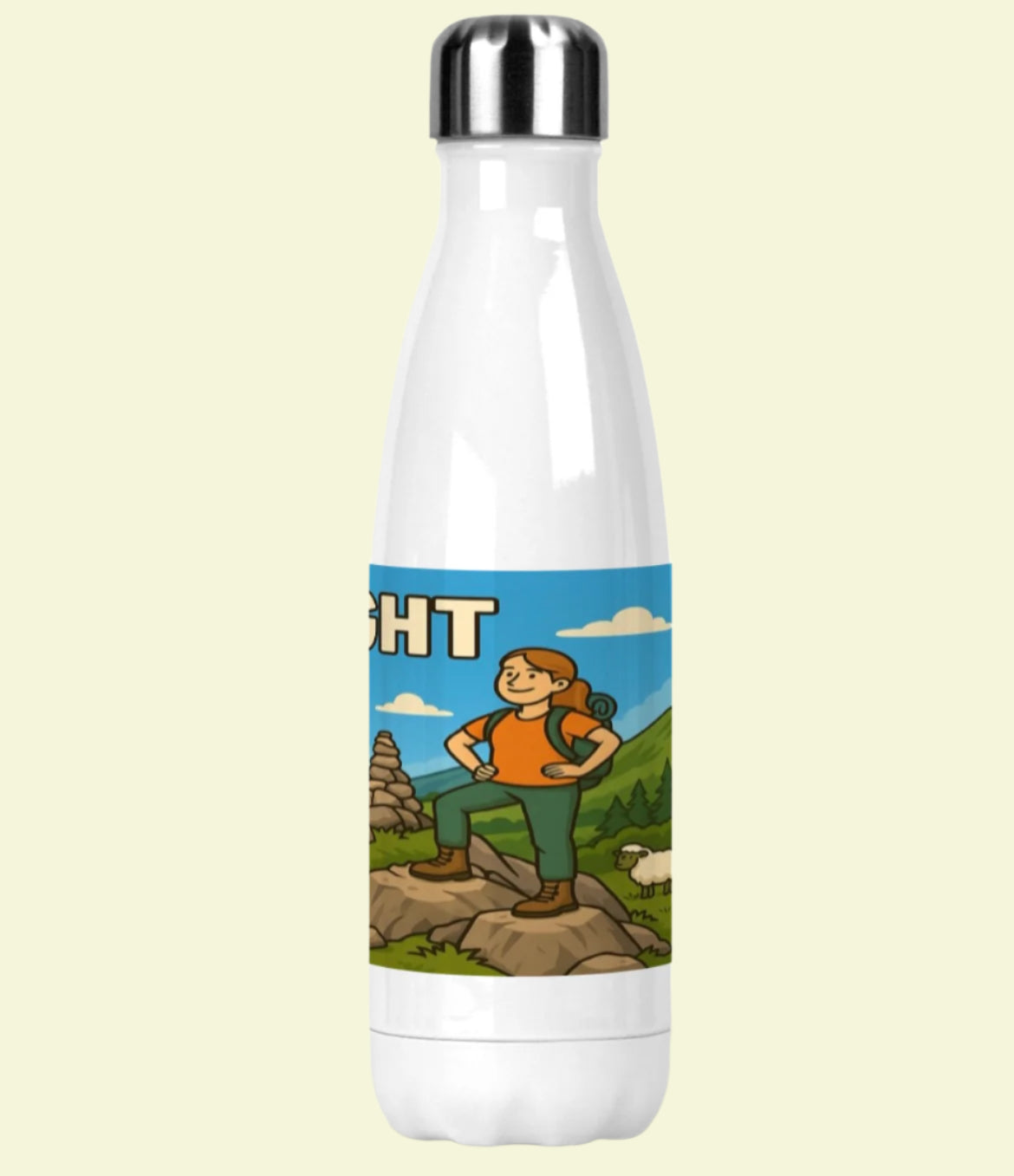 Wainwright Wanker bottle for her - 500ml Lake District funny design