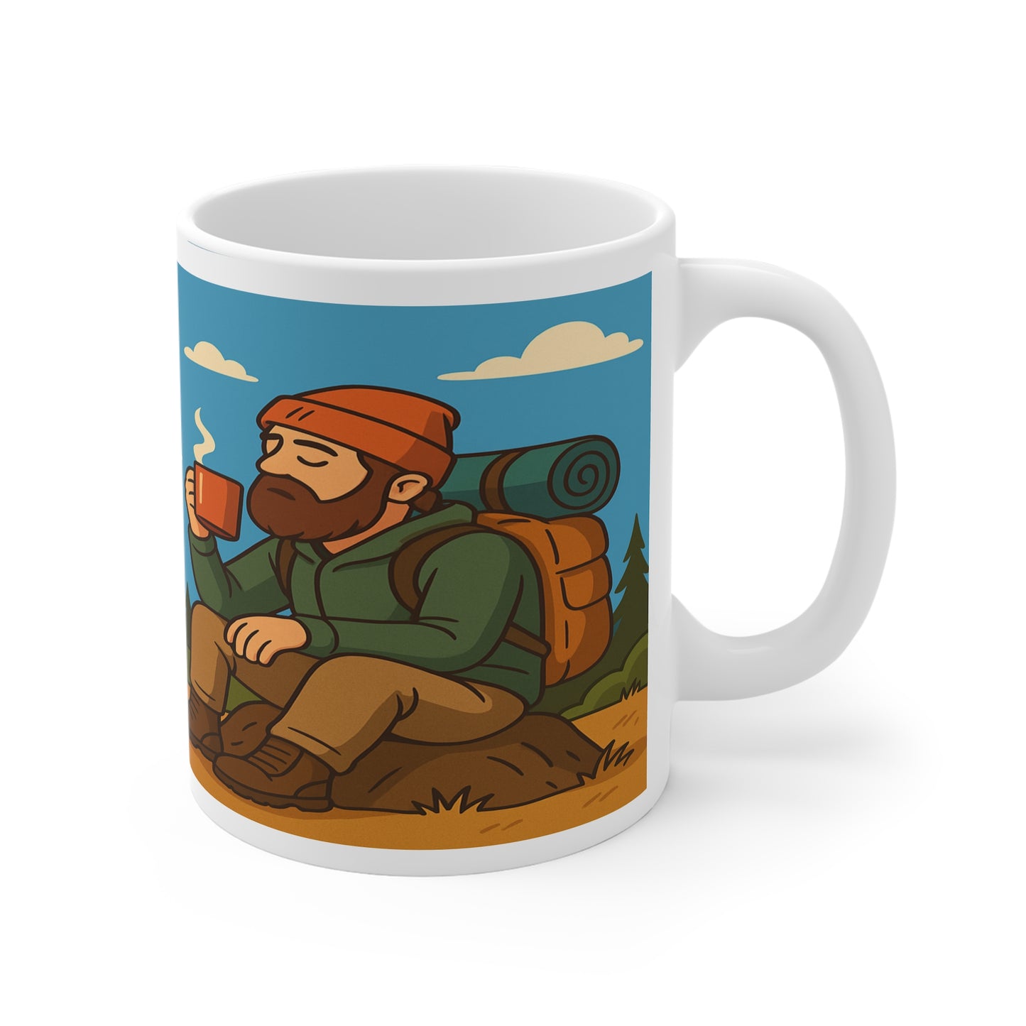 Brewed For The Wild - Perfect Gift for Nature Lovers, Hiking, Camping, Relaxation, Coffee Time - 11oz Mug - For Him