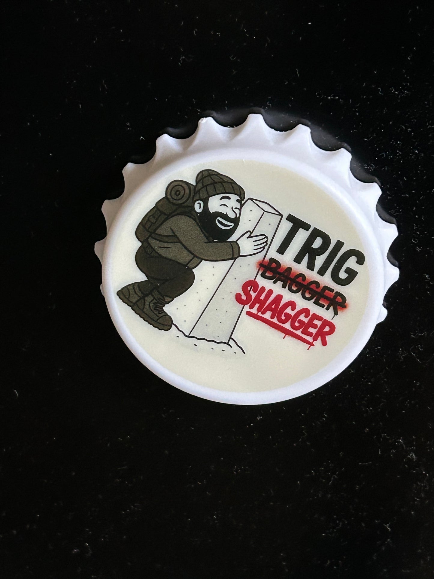 Trig Bagger Bottle Opener - Funny Hiking Gift for Him | Magnetic Beer Opener for Walkers, Campers & Outdoor Lovers