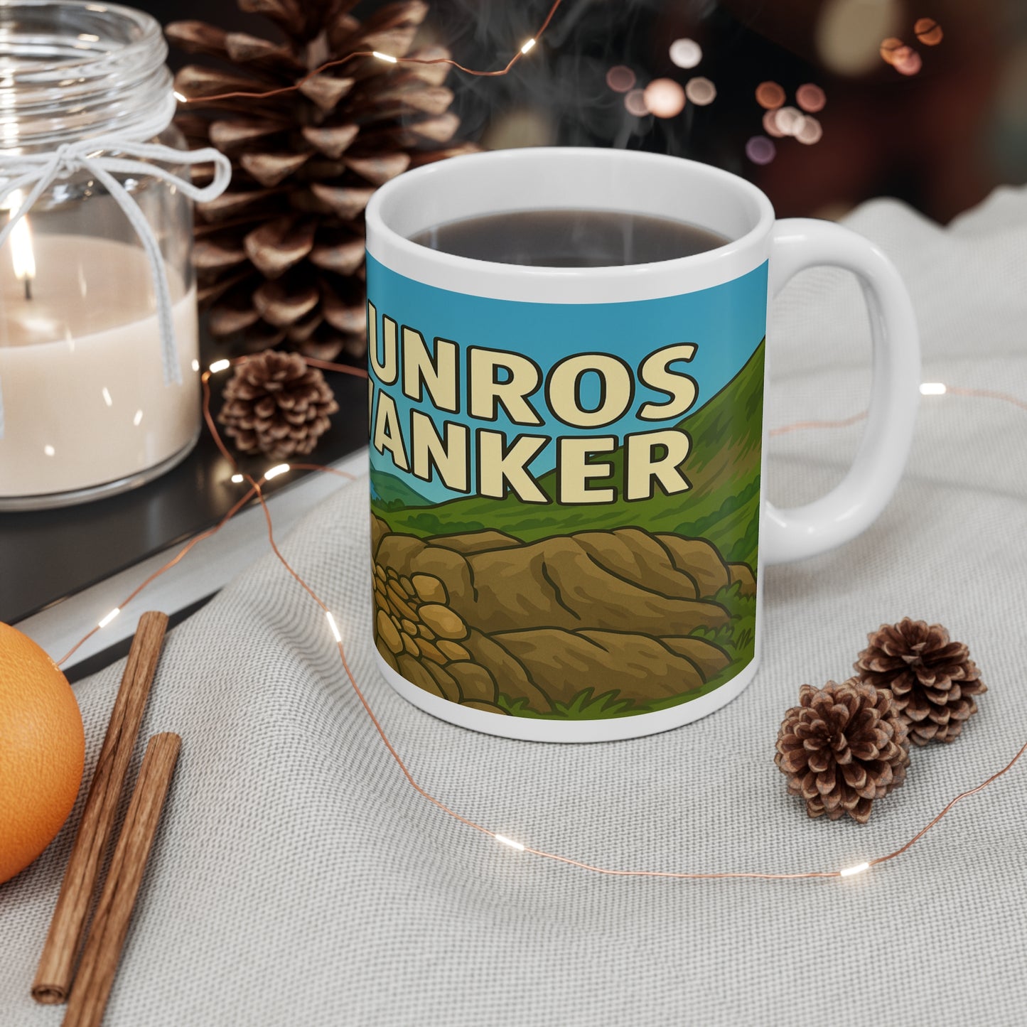 Ceramic mug for women who love Scottish hill walking - Munro Wanker