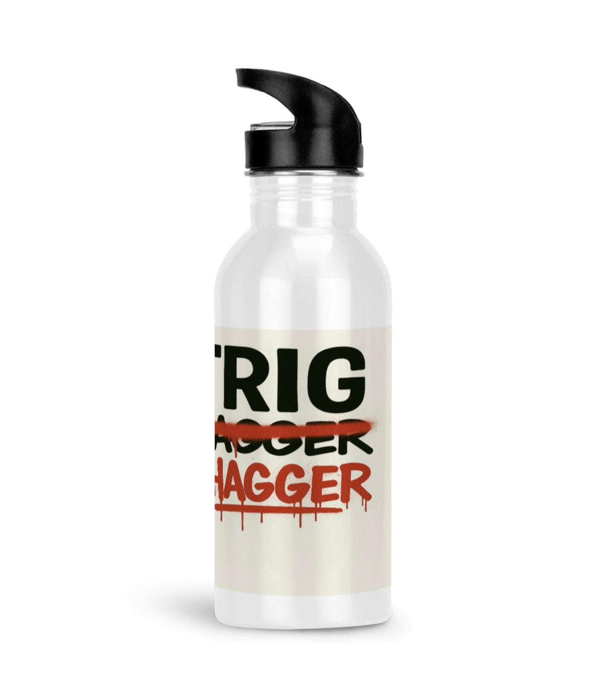 Trig Bagger Gym Fitness 600ml Aluminium Water Bottle - Funny Hiking Gift for Her