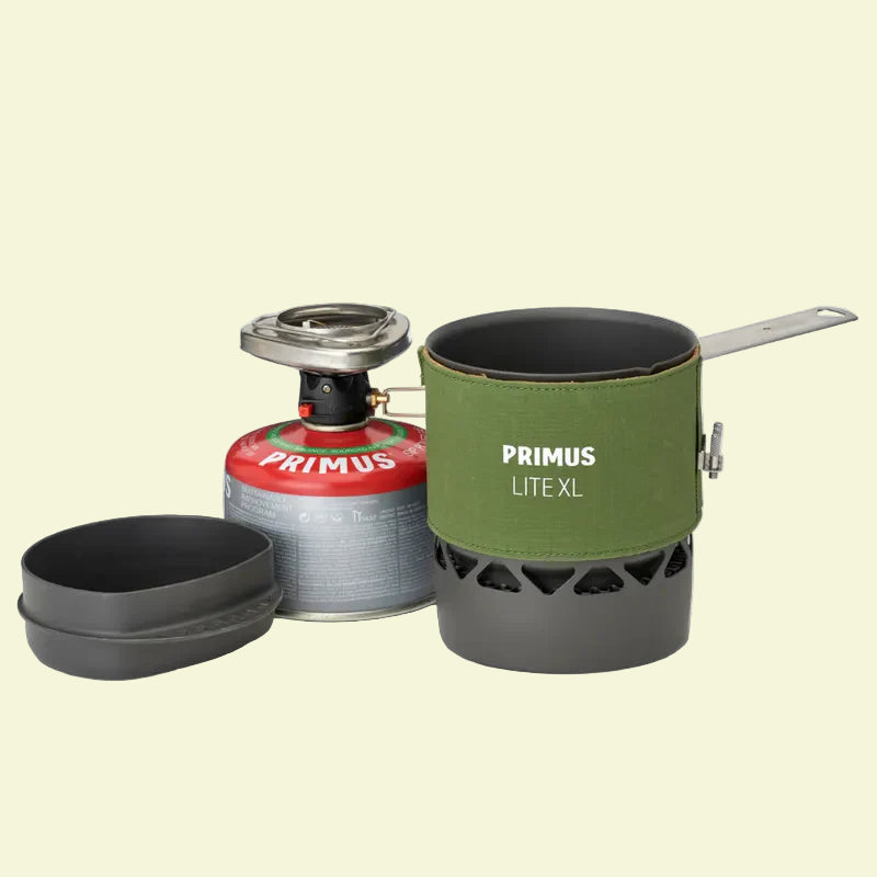 Primus Lite XL Backpacking Stove System – Lightweight 1L Gas Stove for Hiking & Camping (Fern Green)