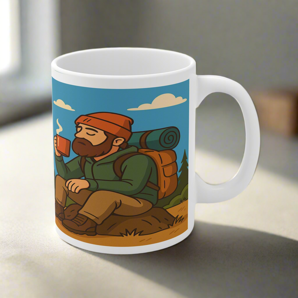 Brewed for the Wild ceramic mug for him - The Obese Hiker