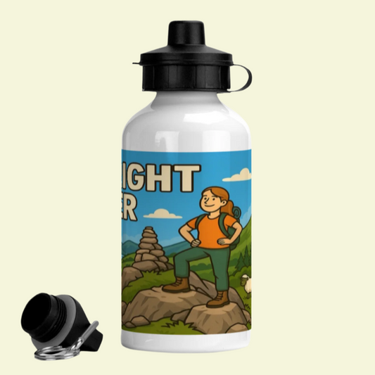 Sarcastic Lake District drink bottle for female Wainwright baggers - Wainwright Wanker 400ml