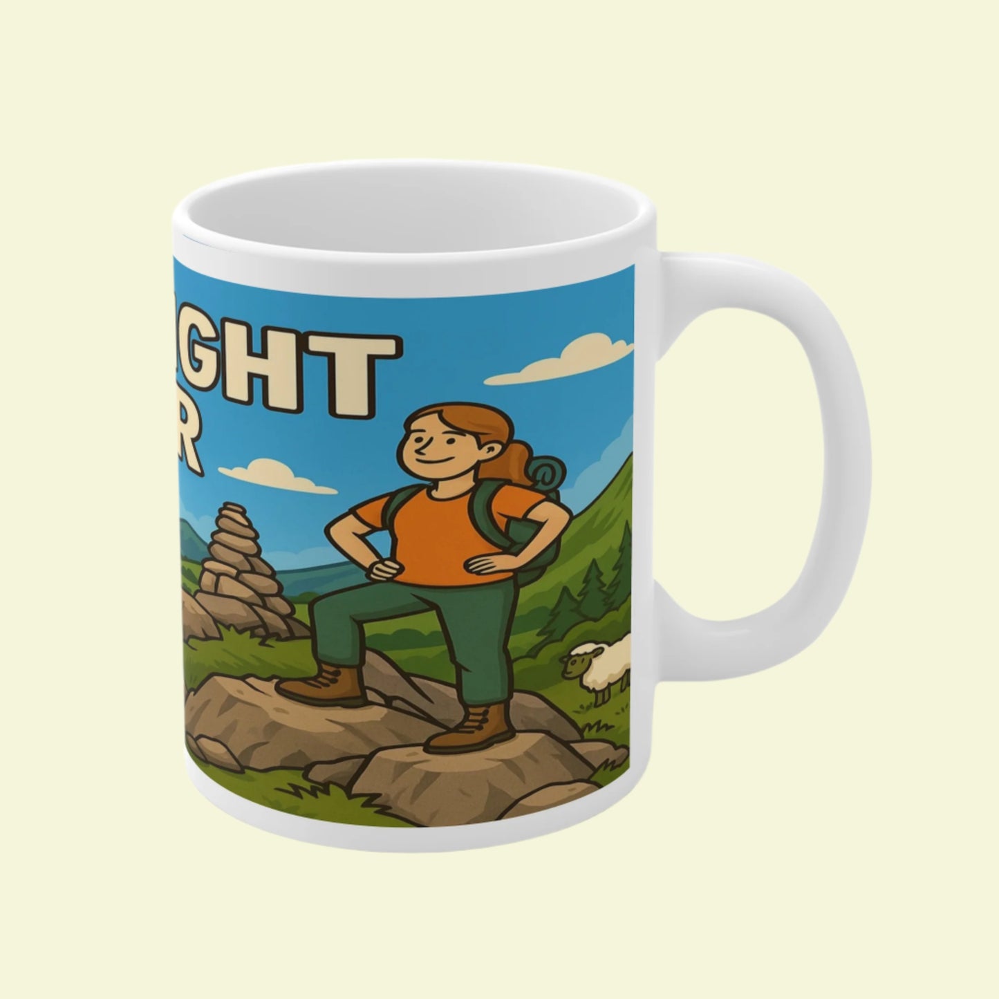 Wainwright Wanker ceramic coffee mug - perfect for Lake District outdoorsy women