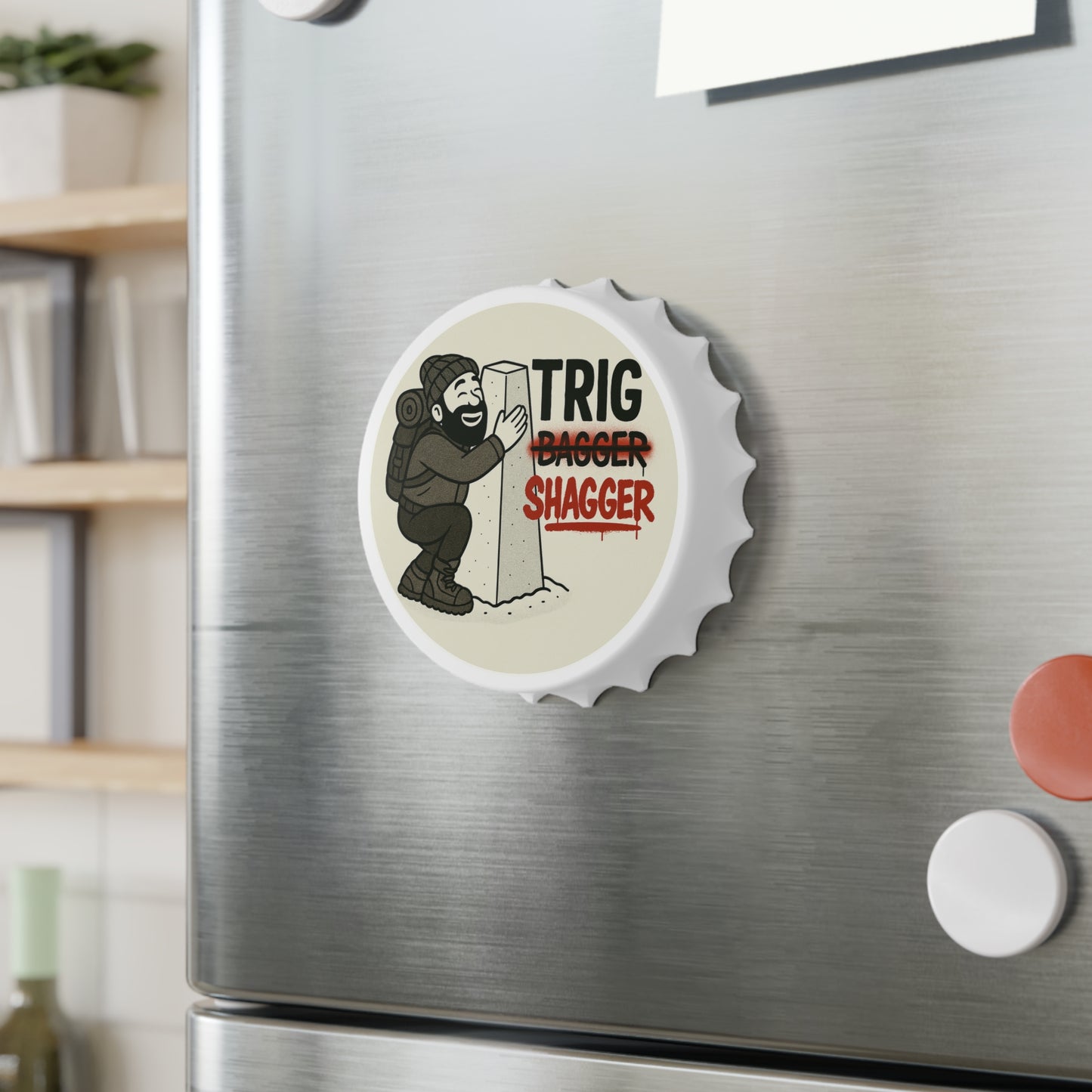 Trig Bagger Bottle Opener - Funny Hiking Gift for Him | Magnetic Beer Opener for Walkers, Campers & Outdoor Lovers