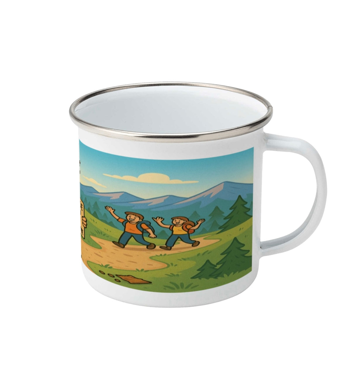 I Go Outside to Avoid People - Funny Enamel Camping Mug for Him