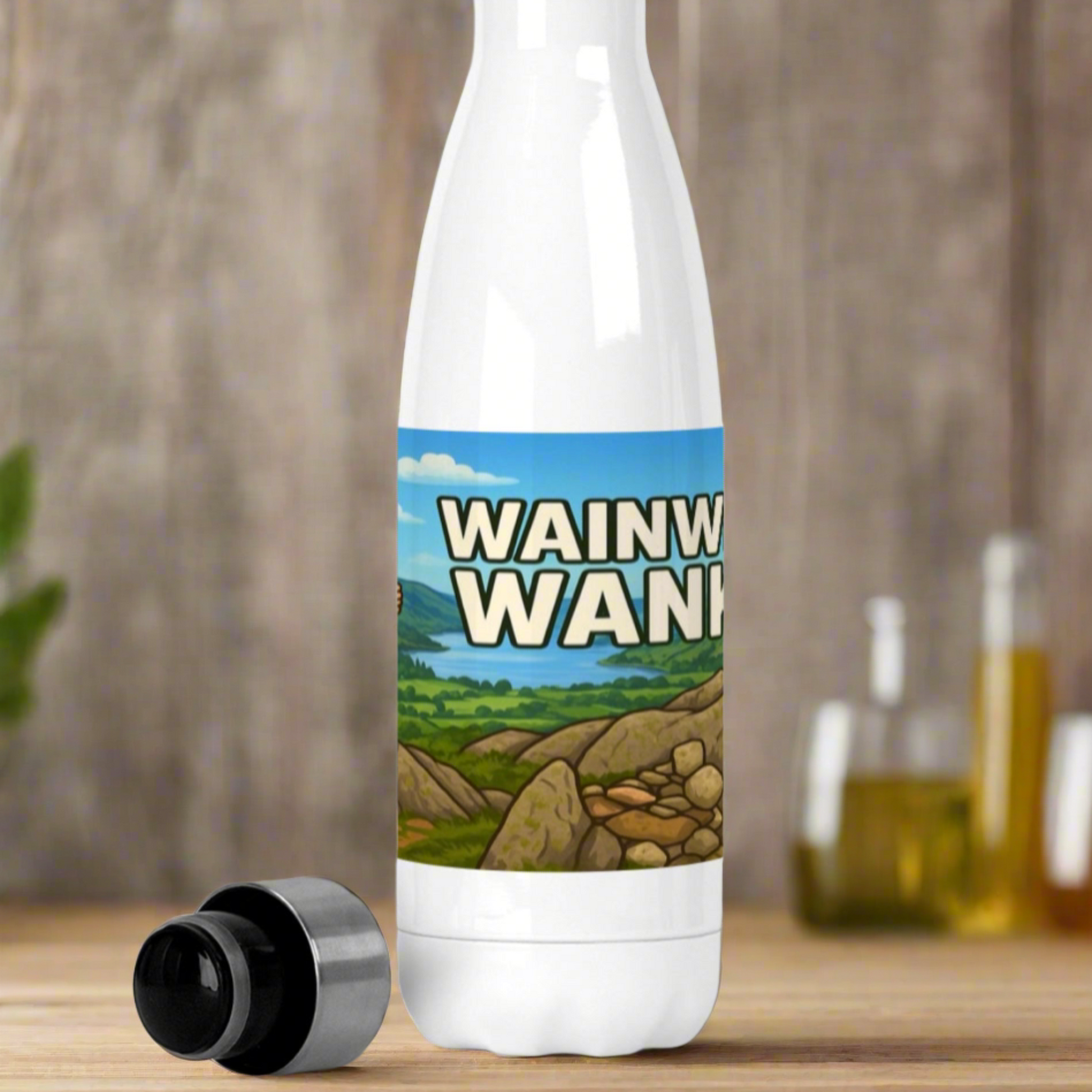 Funny Lake District Wainwright Wanker bottle 500ml for men - hiking gift