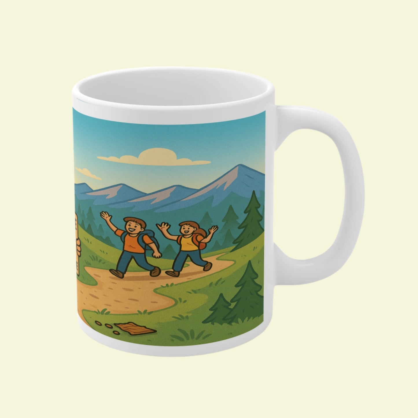 Funny outdoors ceramic mug for male walkers - I Go Outside to Avoid People