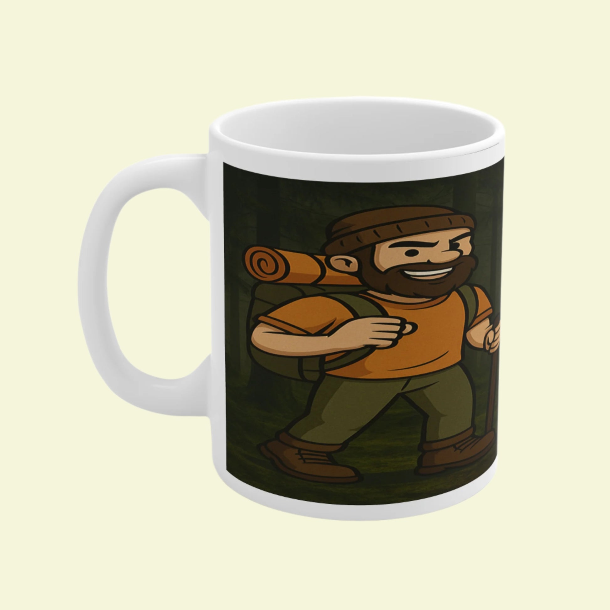 Never Mess With Someone Who Loves the Outdoors ceramic mug for him - The Obese Hiker