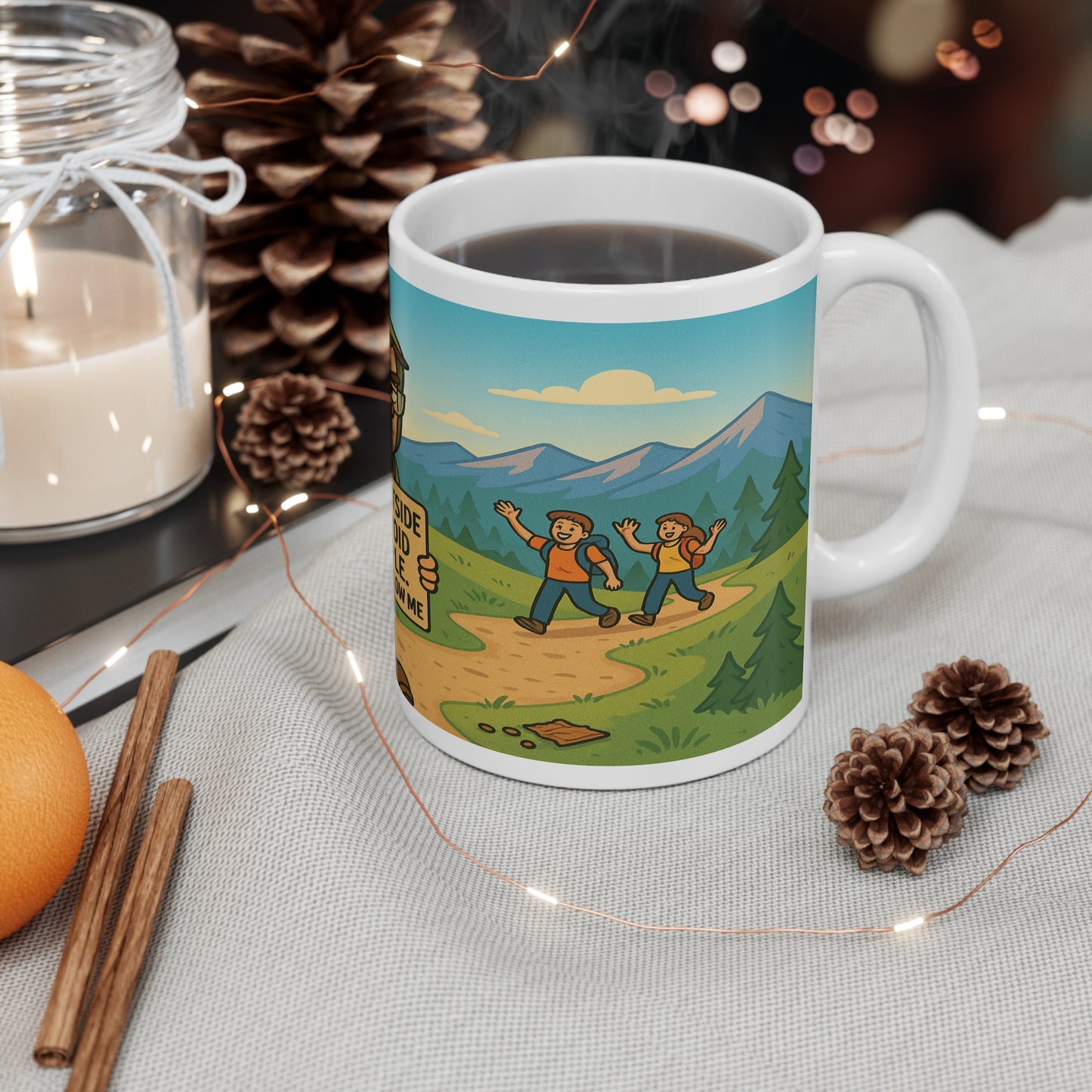 I Go Outside to Avoid People - Perfect Gift for Nature Lovers, Hiking, Camping, Relaxation, Coffee Time - 11oz Mug - For Him