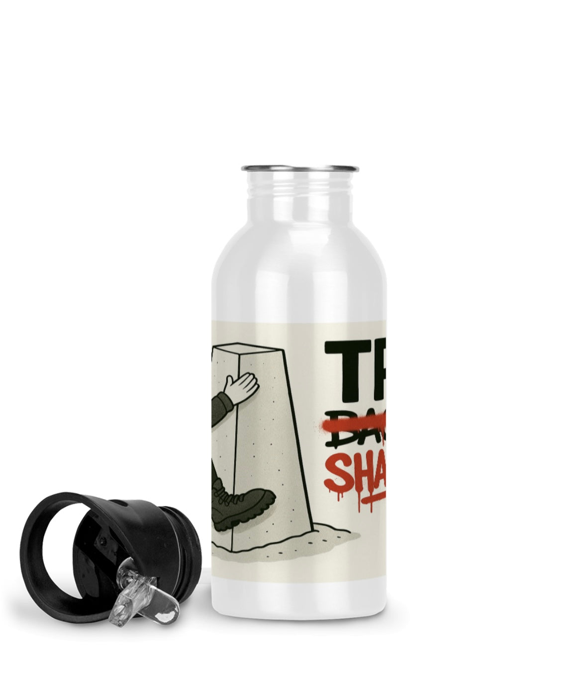 Trig Bagger Gym Fitness 600ml Aluminium Water Bottle - Funny Hiking Gift for Her