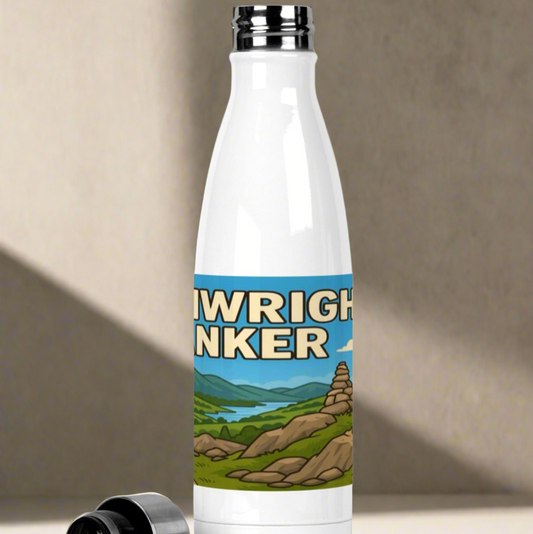 Funny Wainwright Wanker bottle 500ml for women - Lake District hiking gift