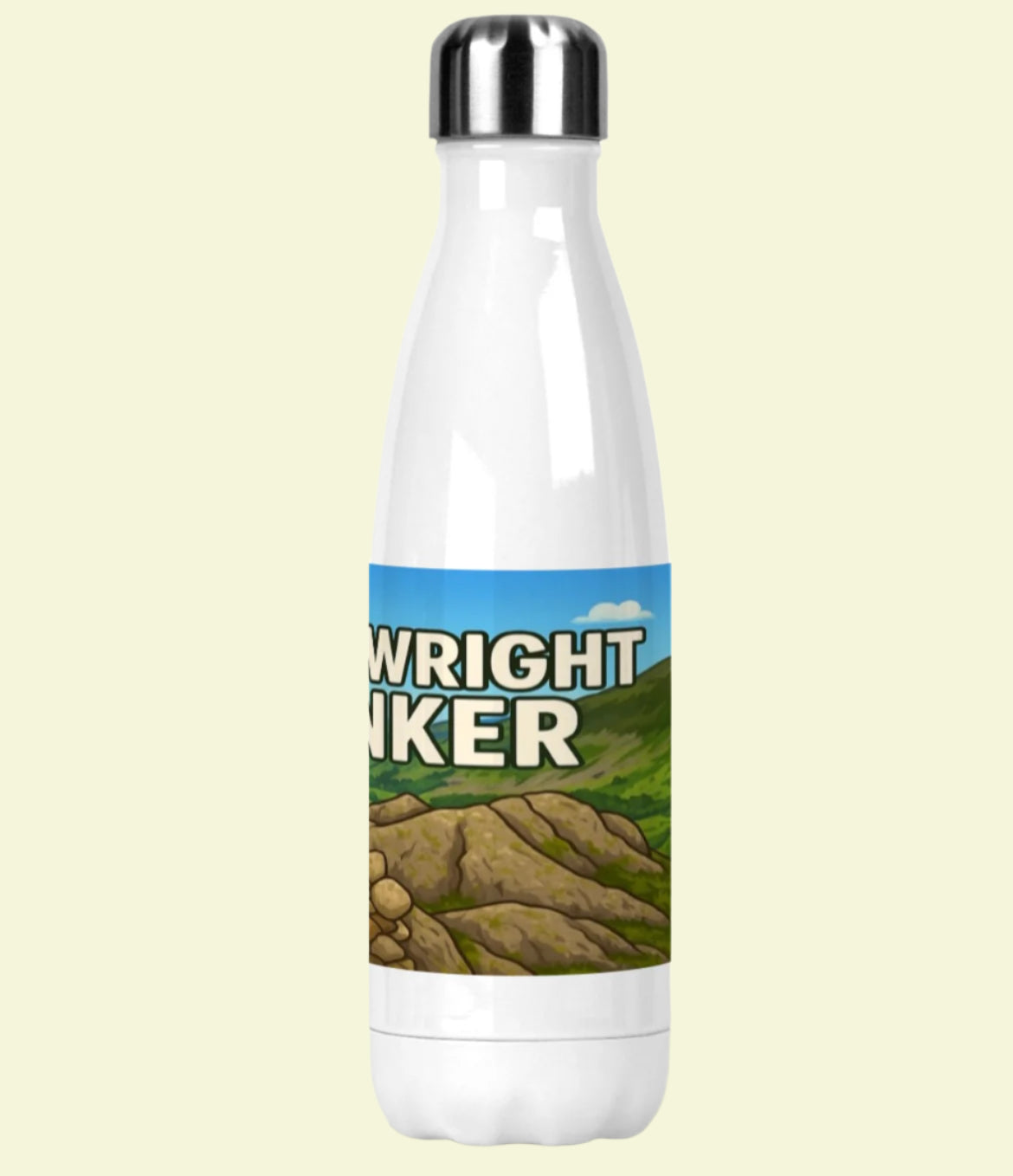 Novelty Lake District 500ml bottle for guys who hike Wainwrights - Wainwright Wanker