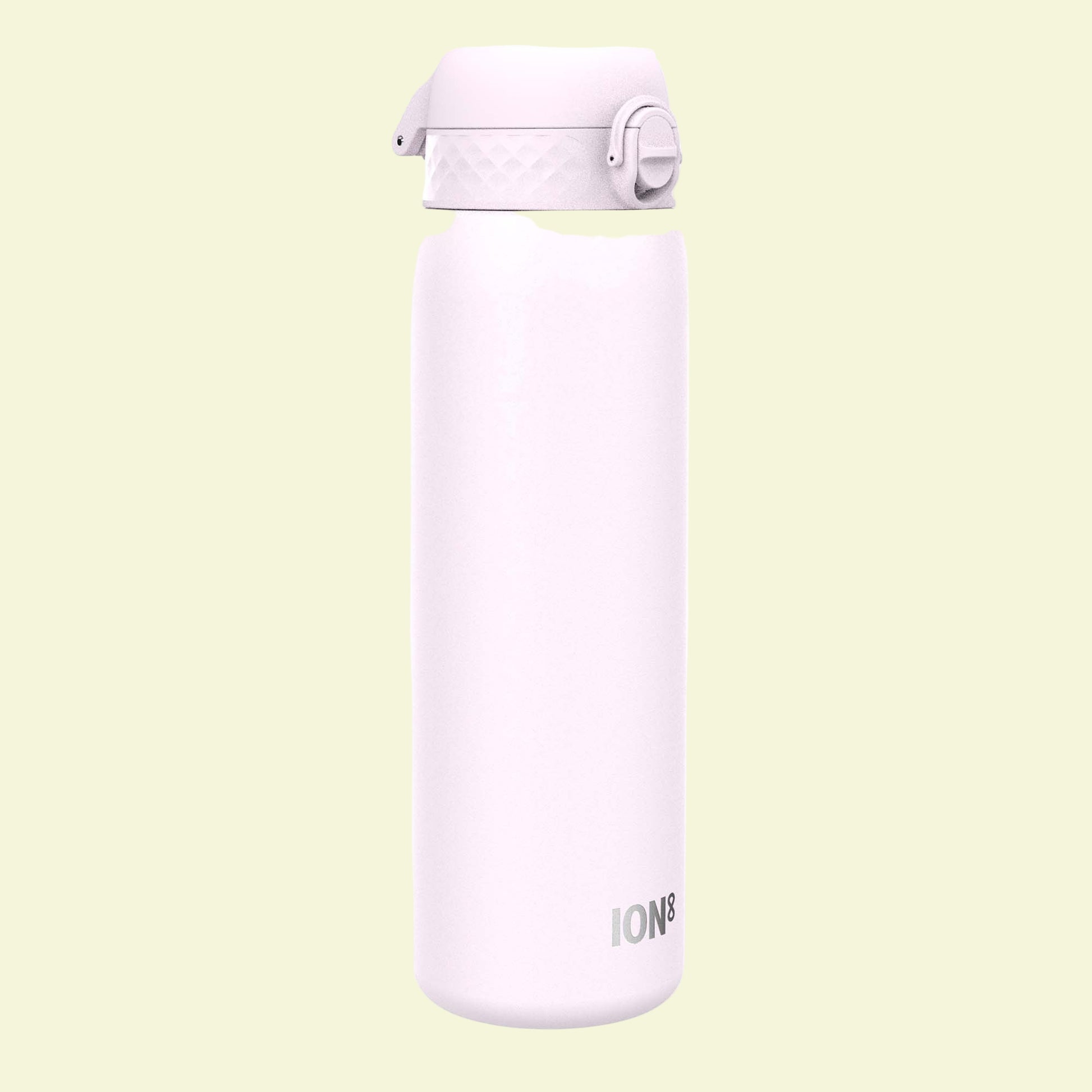 White water bottle with 'ION8' branding on a white background
