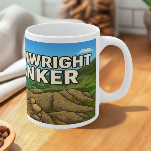Wainwright Wanker ceramic mug for Lake District hikers - The Obese Hiker