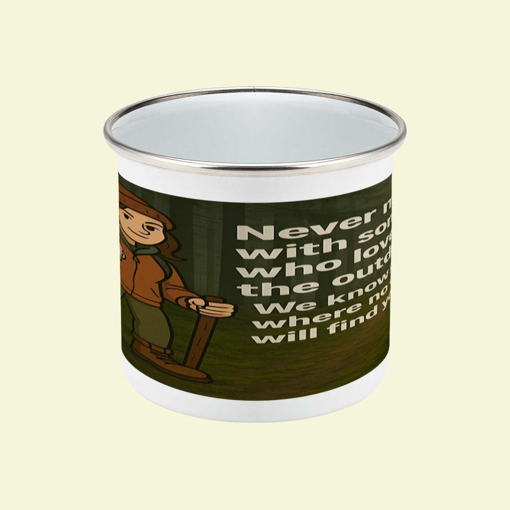 Never Mess funny enamel camping mug for her