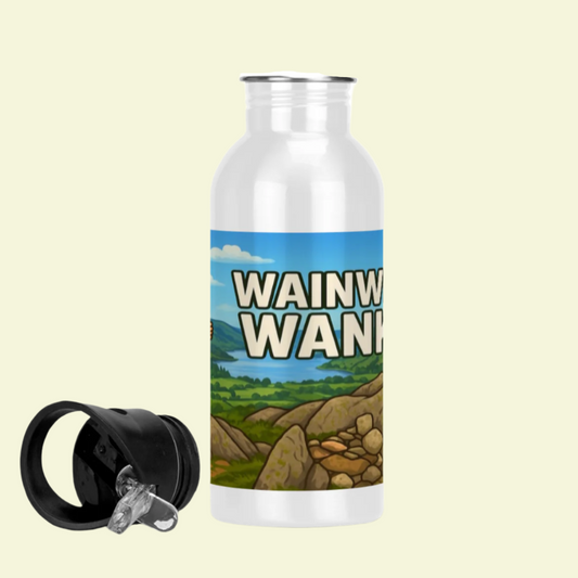The Obese Hiker Lake District bottle - Wainwright Wanker 600ml for him