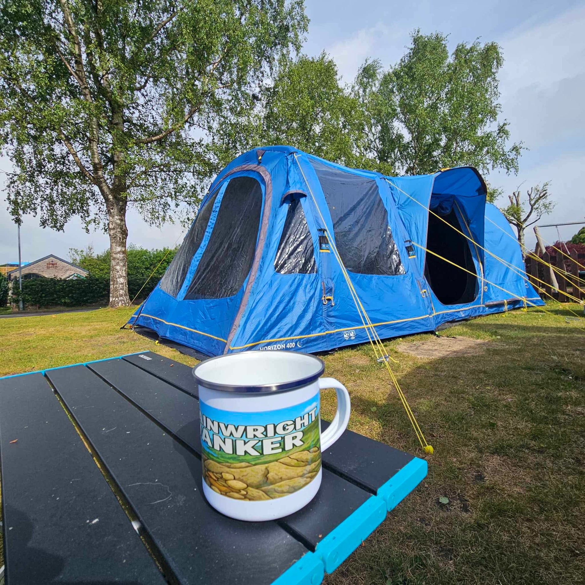 Lake District Outdoor enamel mug for him - Wainwright Wanker slogan