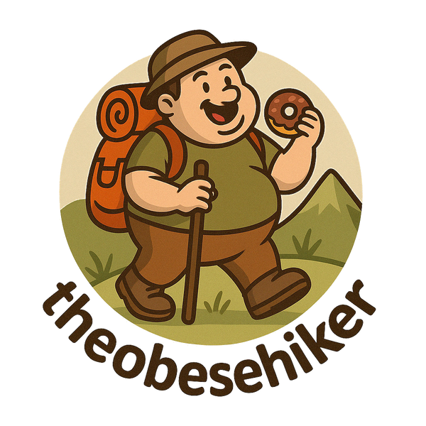 The Obese Hiker logo - funny hiking brand UK