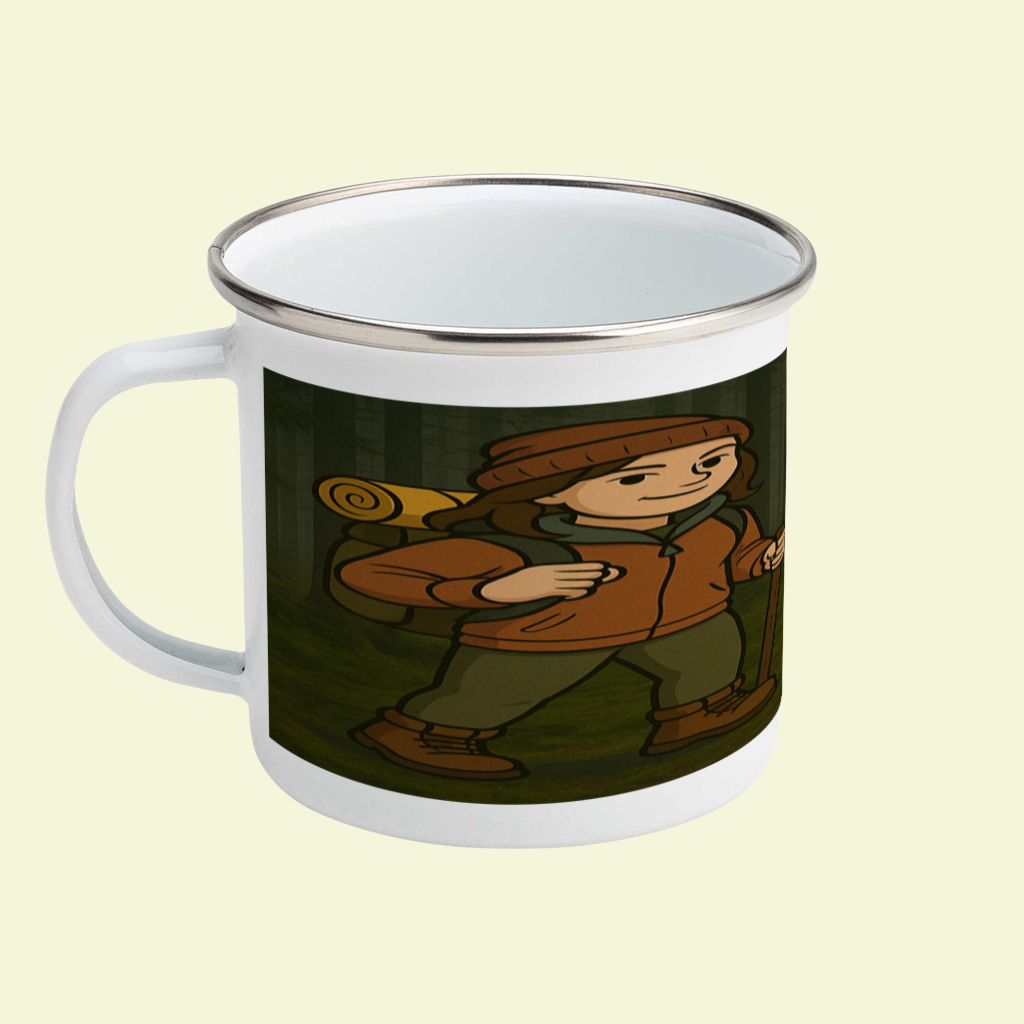 Lightweight camping mug for hiking gals