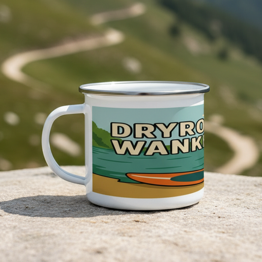 Enamel Mug 12oz – Dryrobe Wanker for Him | Wild Swimming Gift