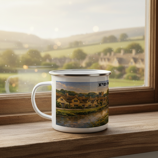 Enamel Mug 12oz – I'd Rather Be in the Cotswolds for Him | Camping Gift