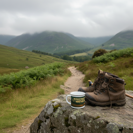 Enamel Mug 12oz – Brewed for the Wild Night for Him | Hiking Gift