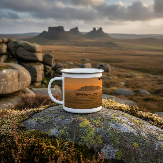 Enamel Mug 12oz – I'd Rather Be on Dartmoor for Him | Camping Gift