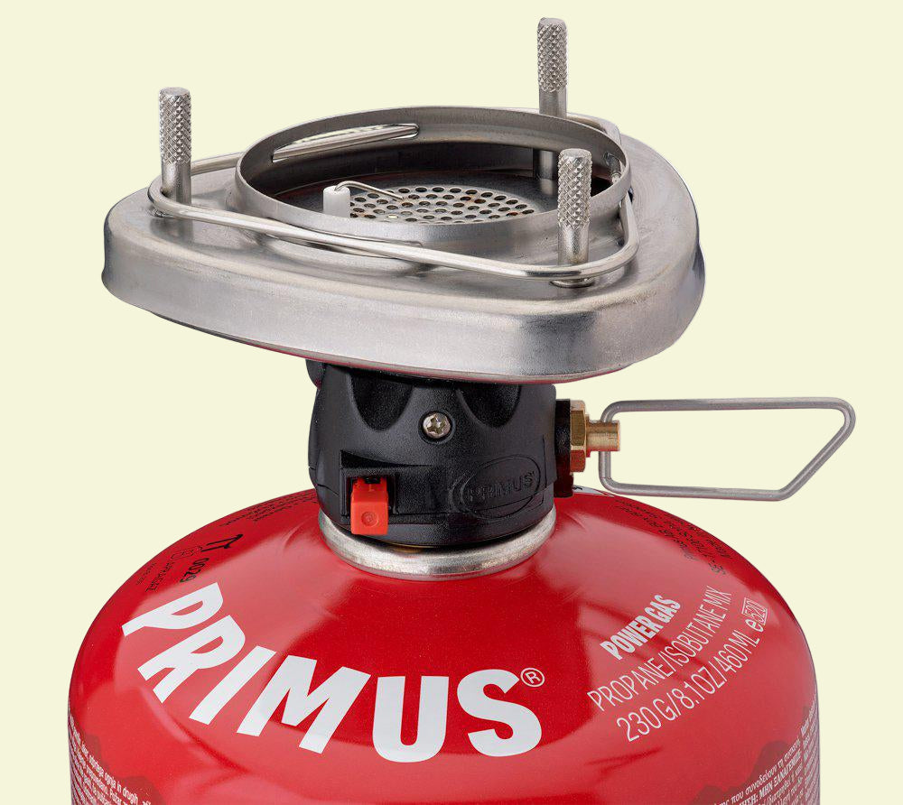 Primus portable gas stove on a white background