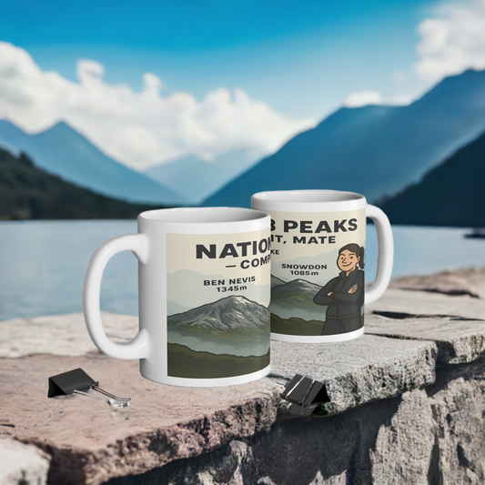 National 3 Peaks Completed It Mate ceramic mug for her - The Obese Hiker