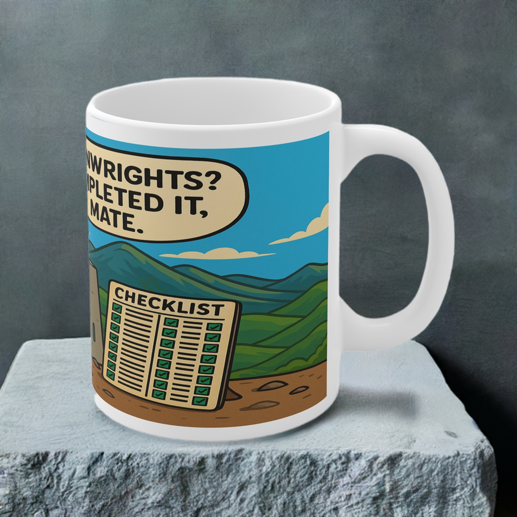 Wainwrights Completed It Mate coffee mug - Lake District ceramic style for outdoorsy women