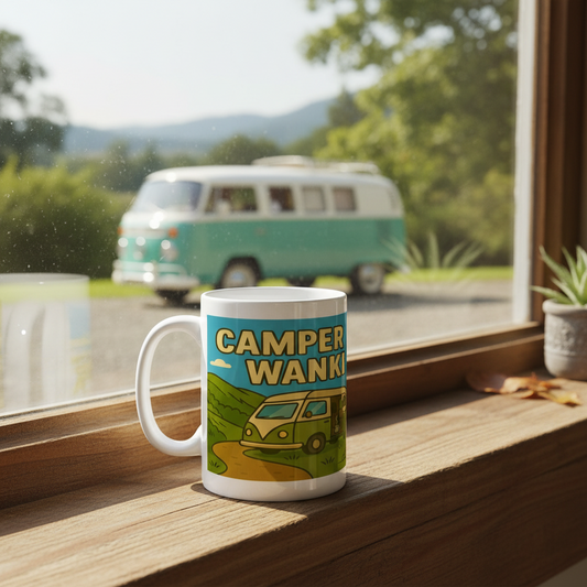 Ceramic Mug 15oz – Campervan Wanker for Her | Funny Camping Gift