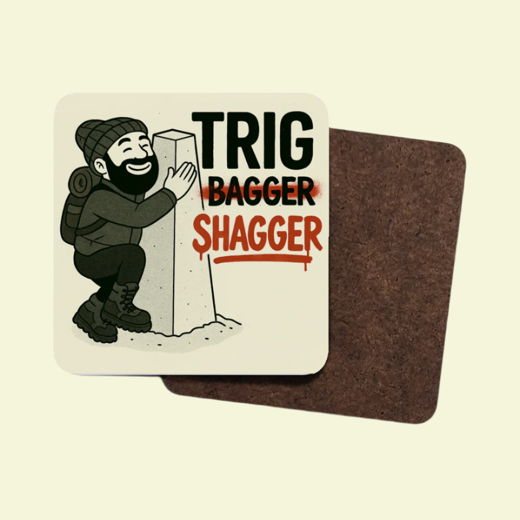 Funny hiking coaster for male walkers - Trig Bagger