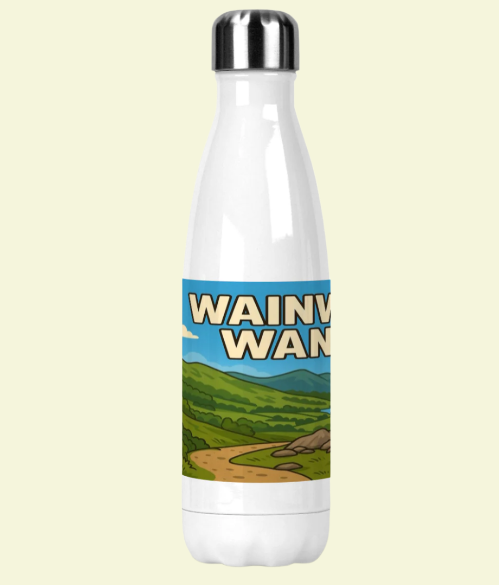 500ml Wainwright Wanker bottle for adventurous women - Lake District outdoors theme