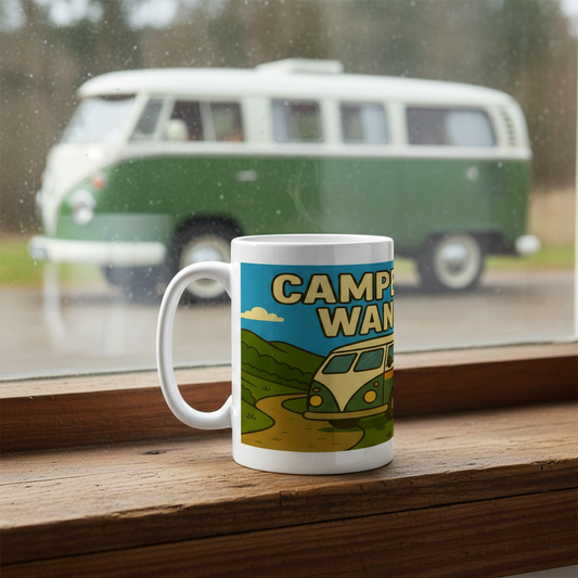 Ceramic Mug 15oz – Campervan Wanker for Him | Funny Camping Gift