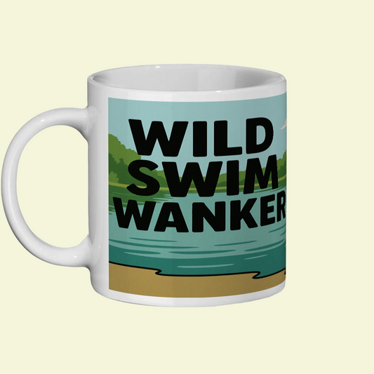 wild swim wanker ceramic mug for her